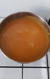 Boil the pumpkin soup