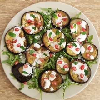 Aubergine & Pomegranate Salad