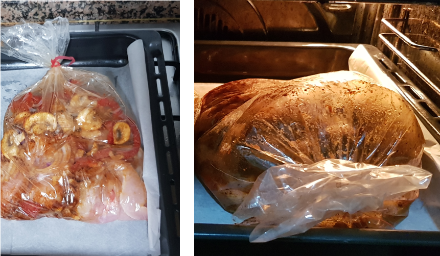 Place the Keto Chicken in a bag in the oven