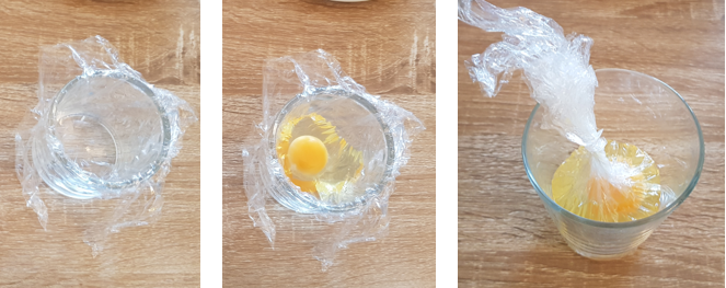 Gepocheerd ei in een glas