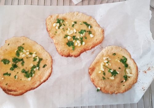 Keto Knoflook Naan Brood uit de oven